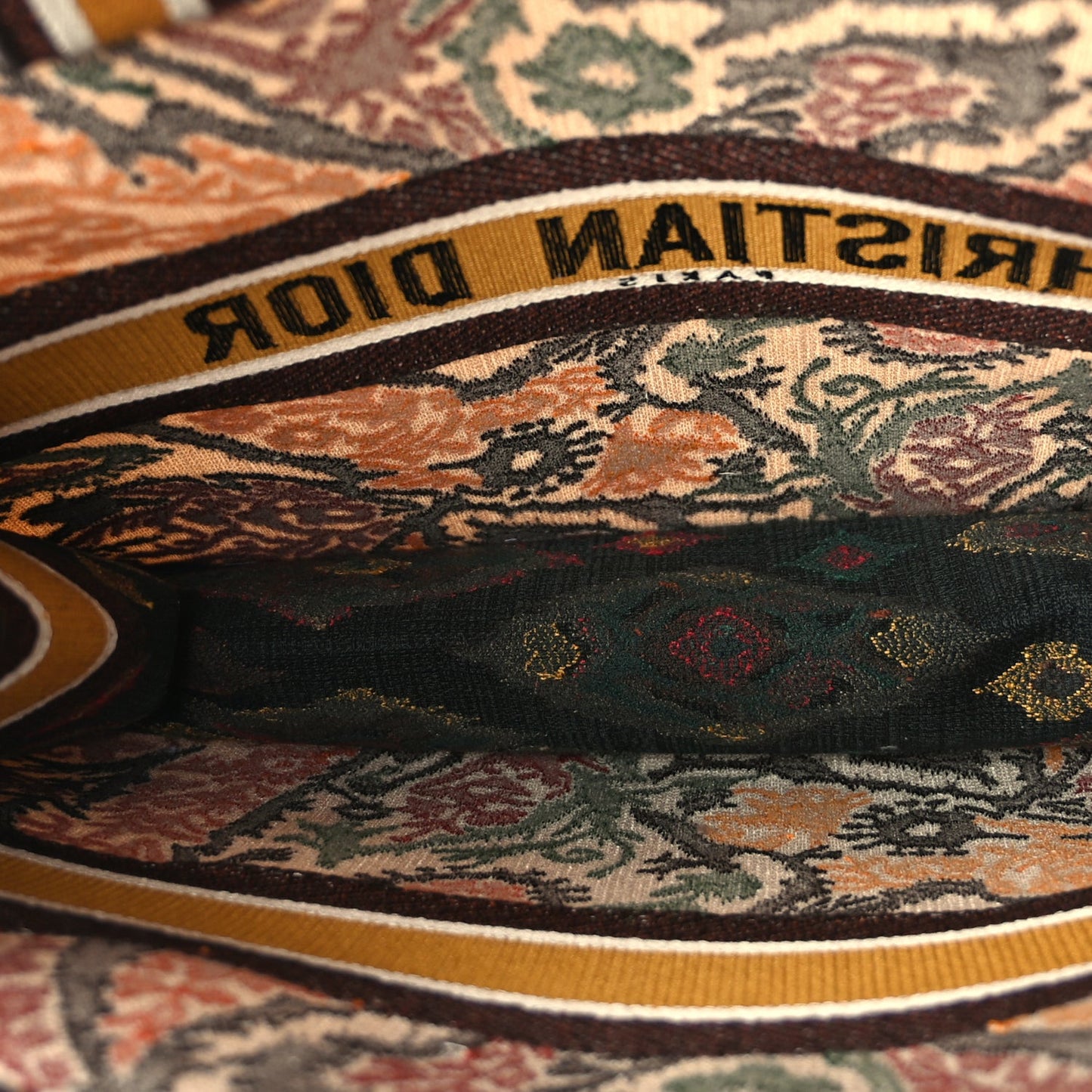 Canvas Embroidered Large Paisley Book Tote Multicolor