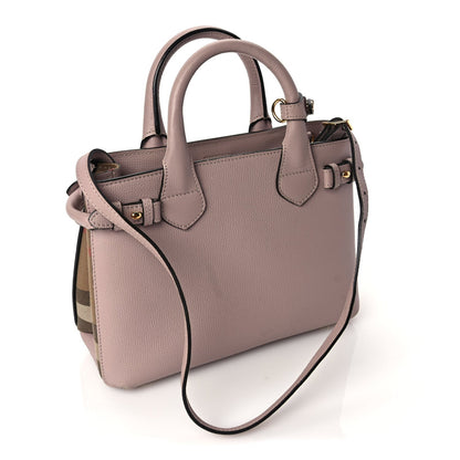 Burberry Derby Calfskin House Check Small Banner Tote Pink 2 of 8