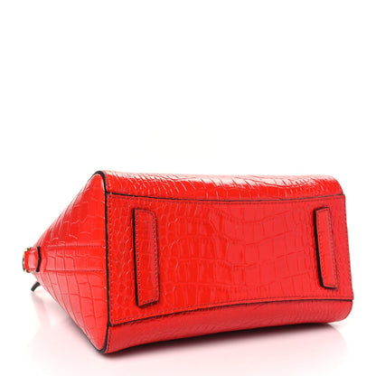 Givenchy Calfskin Crocodile Embossed Mini Antigona Red 4 of 7