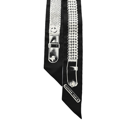 Hermes Silk Le Tresor De Medor Twilly Black White 2 of 4