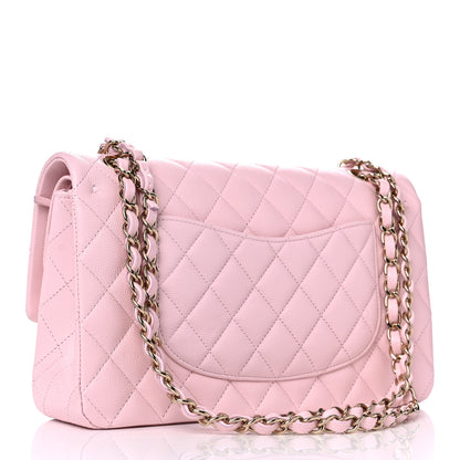 Chanel Caviar Quilted Medium Double Flap Light Pink 2 of 9