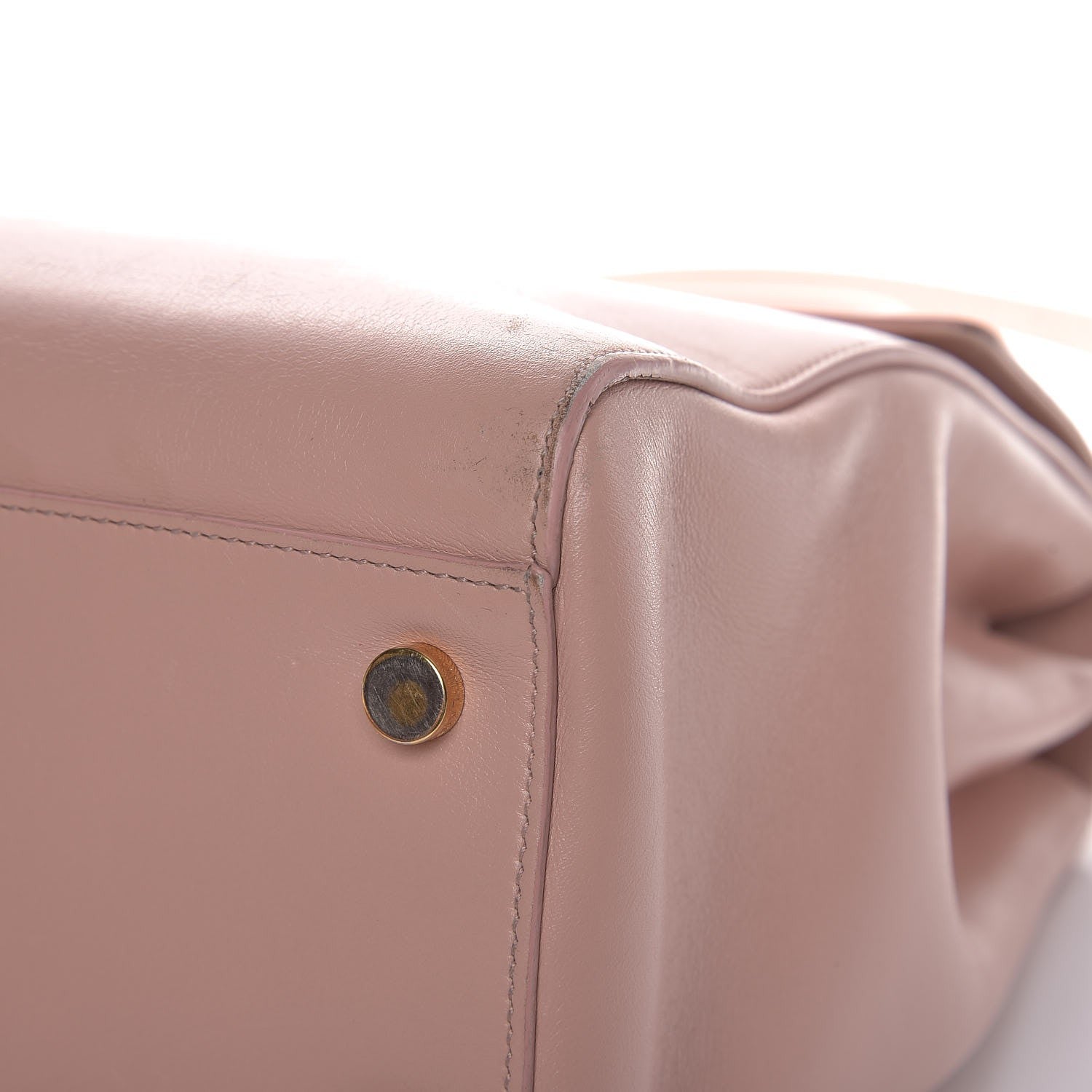 Saint Laurent Calfskin Medium Moujik Top Handle Bag Pale Blush 9 of 17