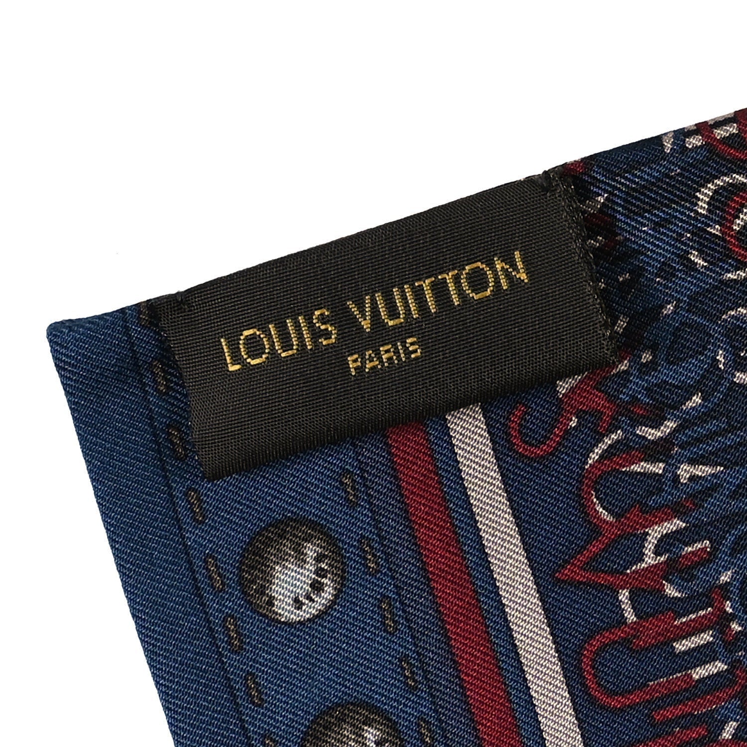 Louis Vuitton Silk Monogram Map Bandeau Petrole Blue 3 of 3