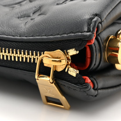 Louis Vuitton Lambskin Embossed Monogram Coussin BB Black 11 of 12