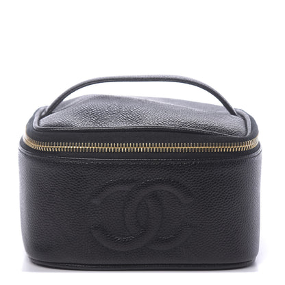 Chanel Caviar CC Vanity Cosmetic Case Black 1 of 9