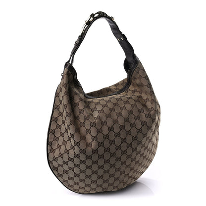 Gucci Monogram Large Wave Hobo Dark Brown 2 of 8