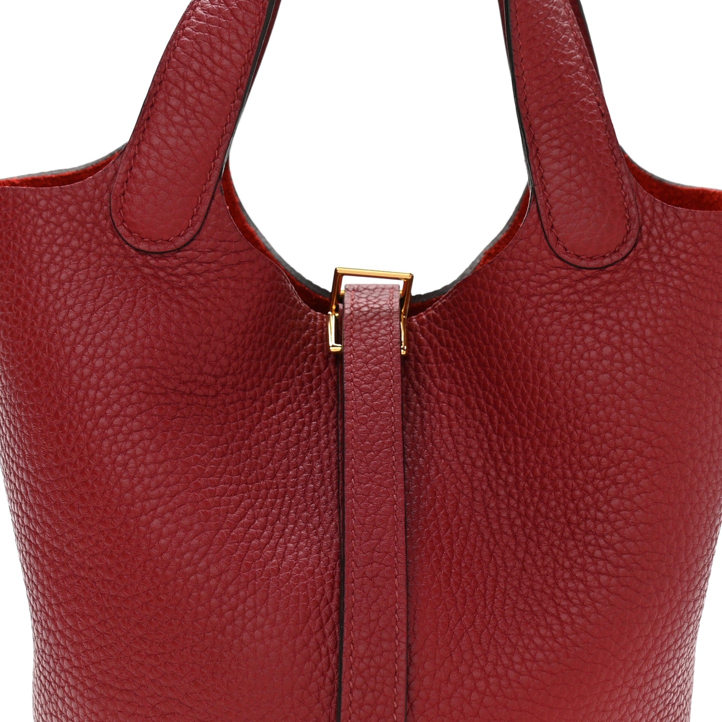 Taurillon Clemence Picotin Lock 18 PM Rouge Grenat