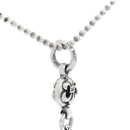 Chrome Hearts Sterling Silver Ball BS Fleur de Lis Pendant Necklace 4 of 5