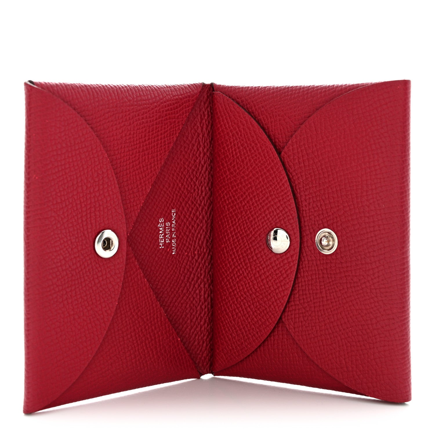 Hermes Epsom Calvi Duo Card Case Rubis 5 of 8
