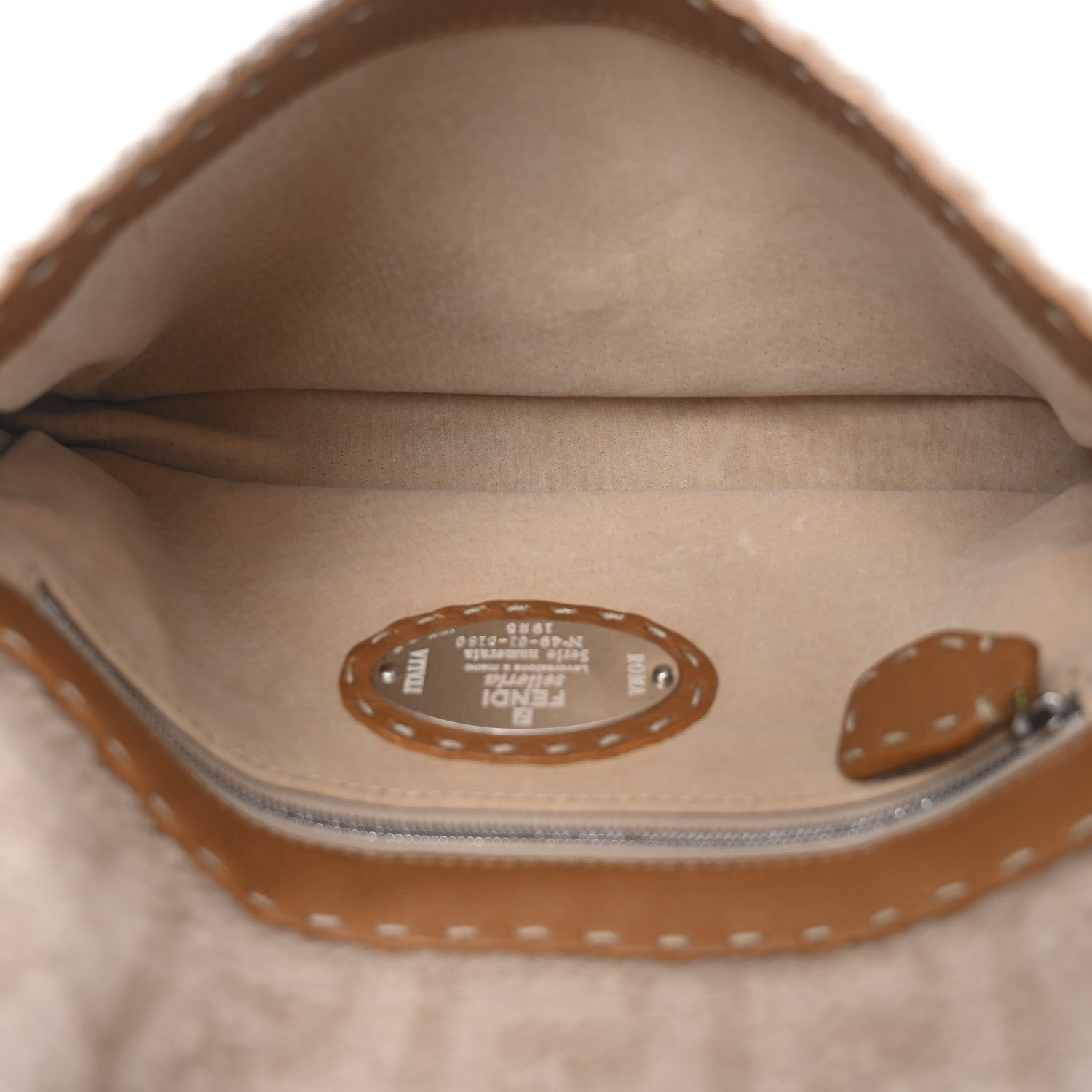 Fendi Cashmere Cuoio Romano Selleria Baguette Honey 5 of 7