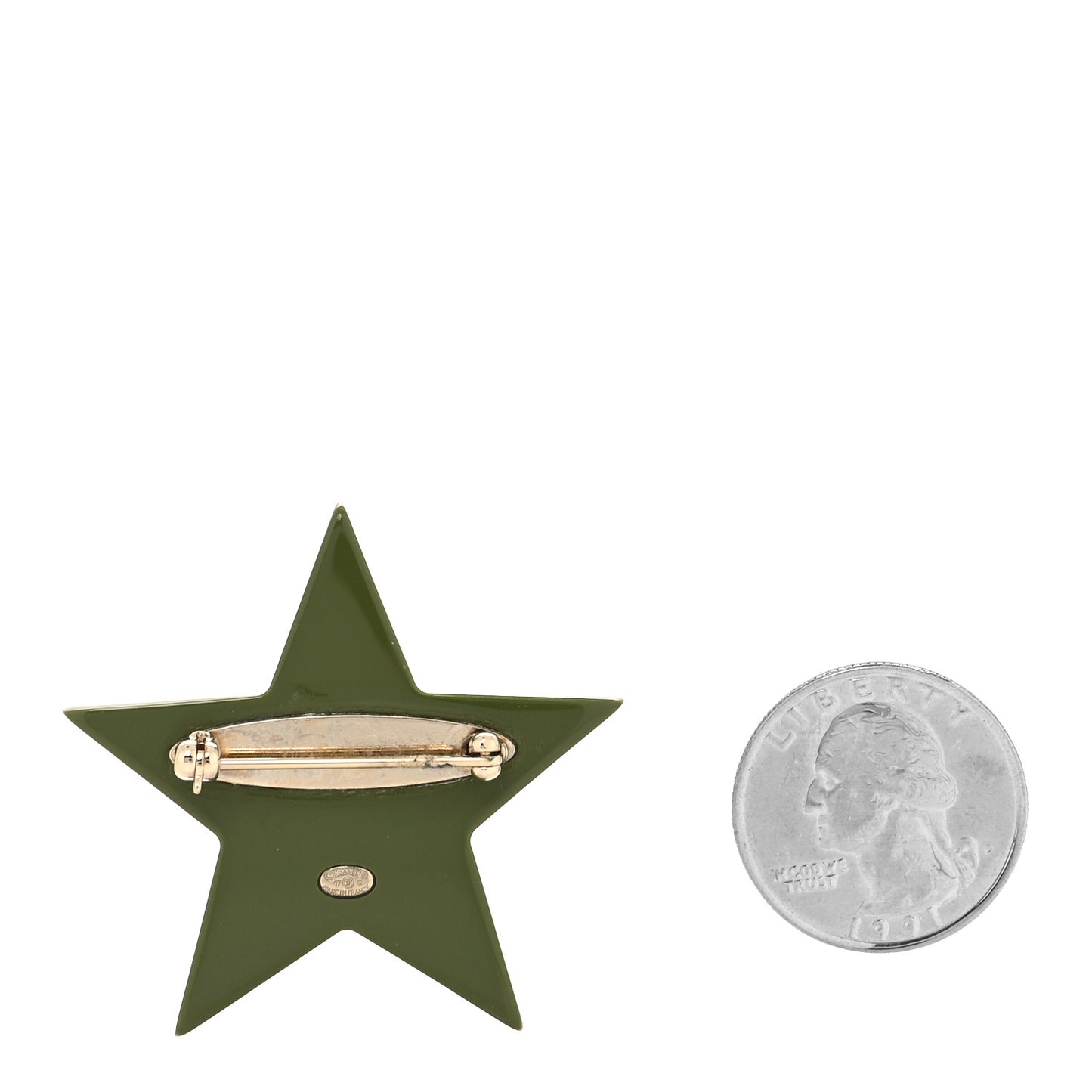 Resin Crystal Pearl CC Star Brooch Multicolor