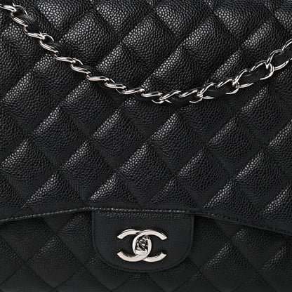 Chanel Caviar Quilted Maxi Single Flap Black 8 of 10