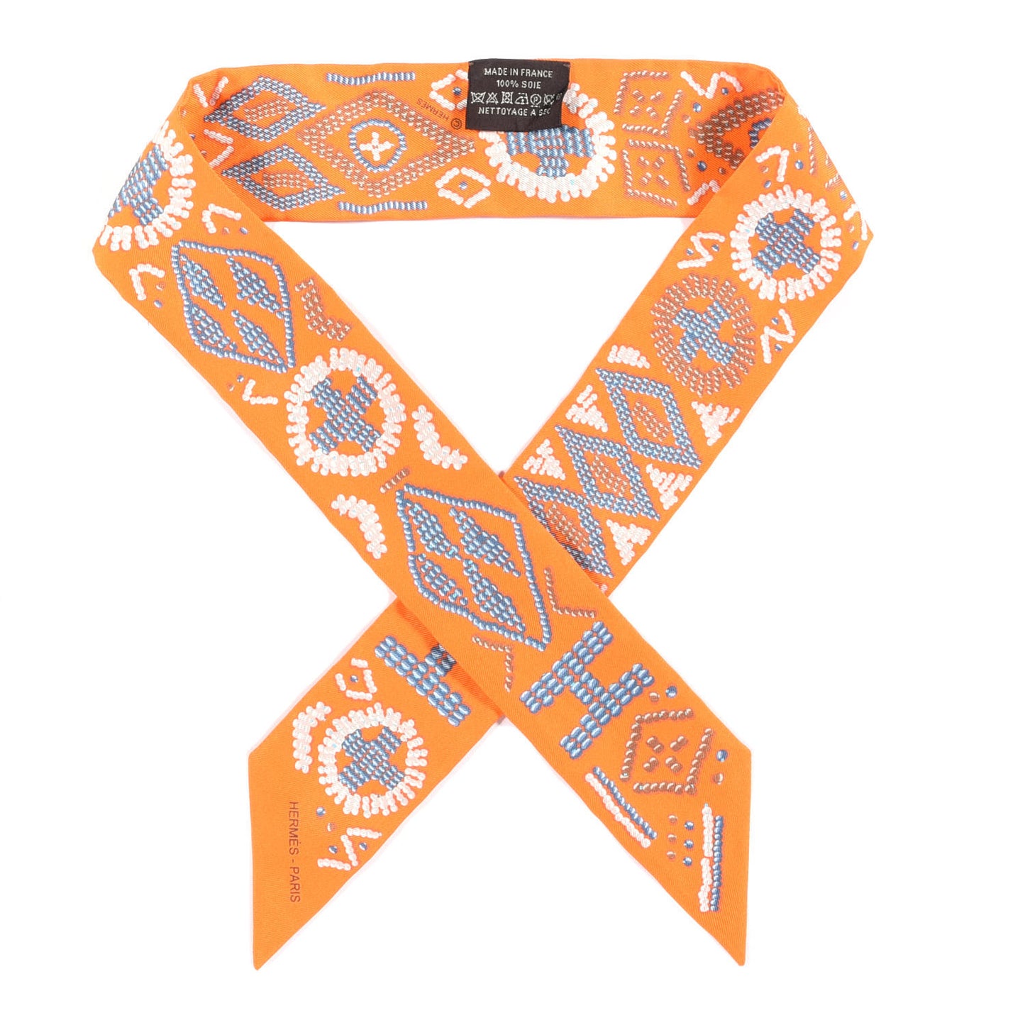 Silk Kelly En Perles Twilly Orange Bleu Gris Perle