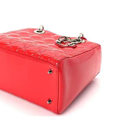 Christian Dior Patent Cannage Medium Lady Dior  Red 8 of 8