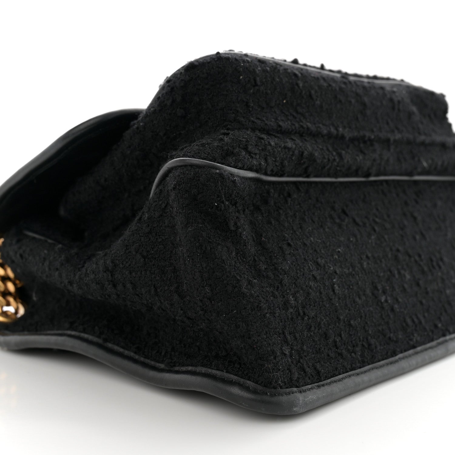 Saint Laurent Boucle Tweed Monogram Medium Niki Chain Satchel Black 9 of 12