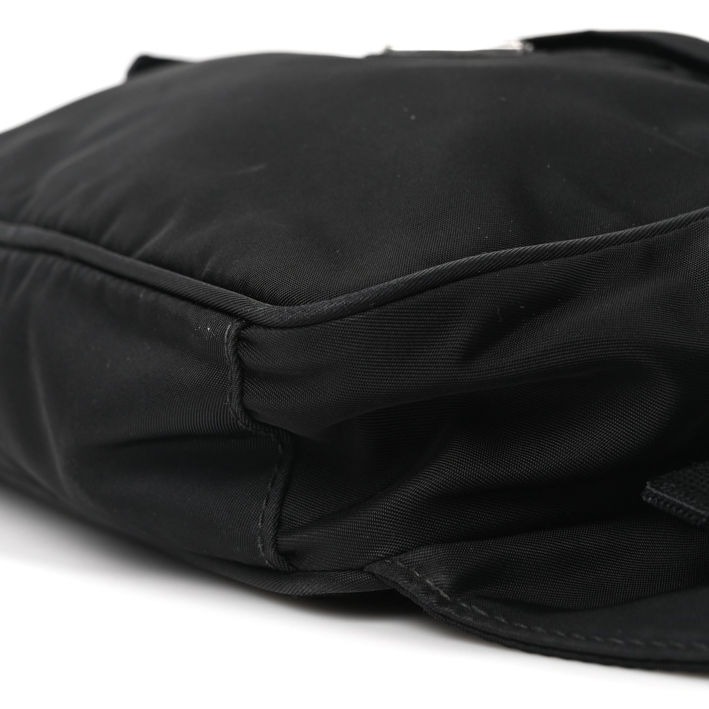 Tessuto Nylon Double Pocket Belt Bag Black