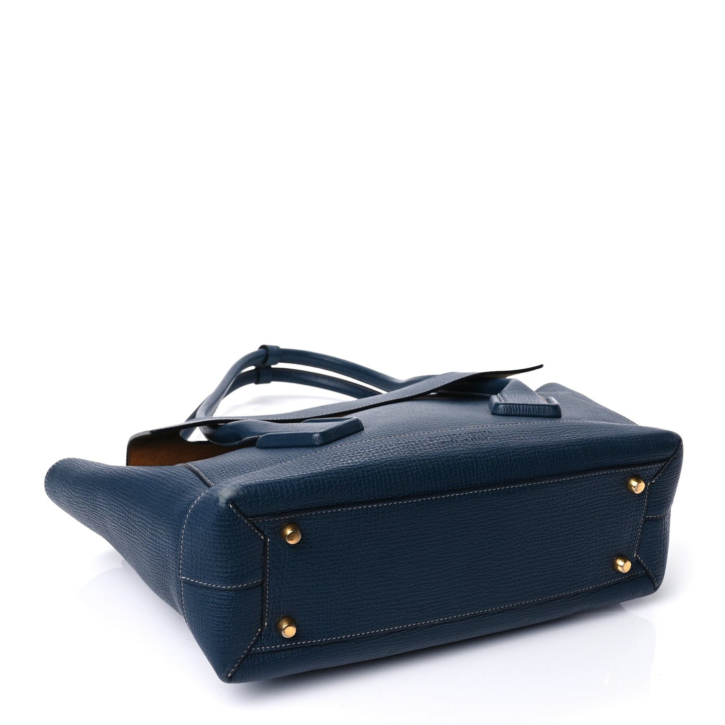 Grainy Calfskin Small Arco Dark Blue