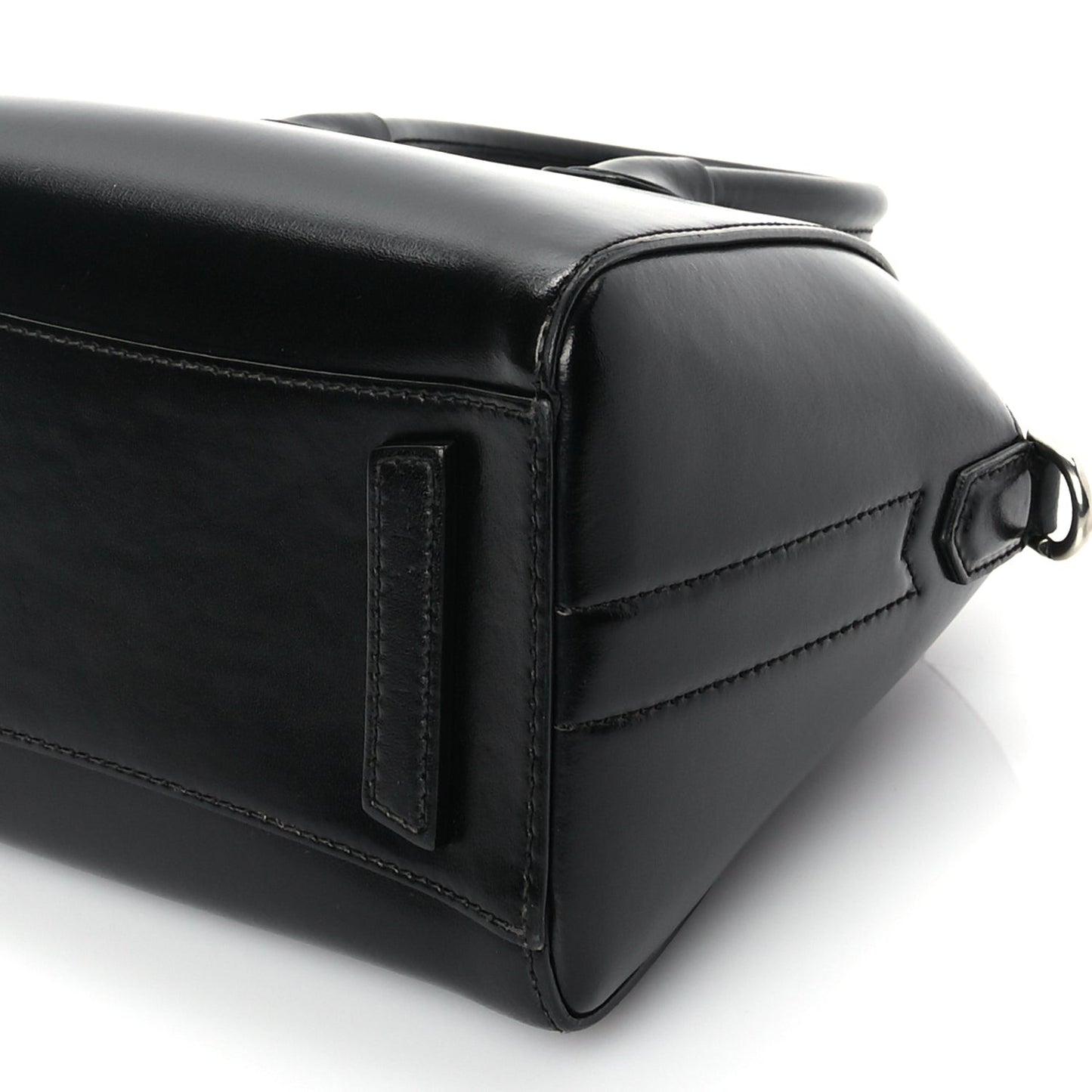 Shiny Lord Calfskin Mini Antigona Black