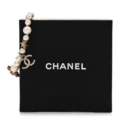 Chanel Pearl Crystal Star CC Bracelet Gold 5 of 5