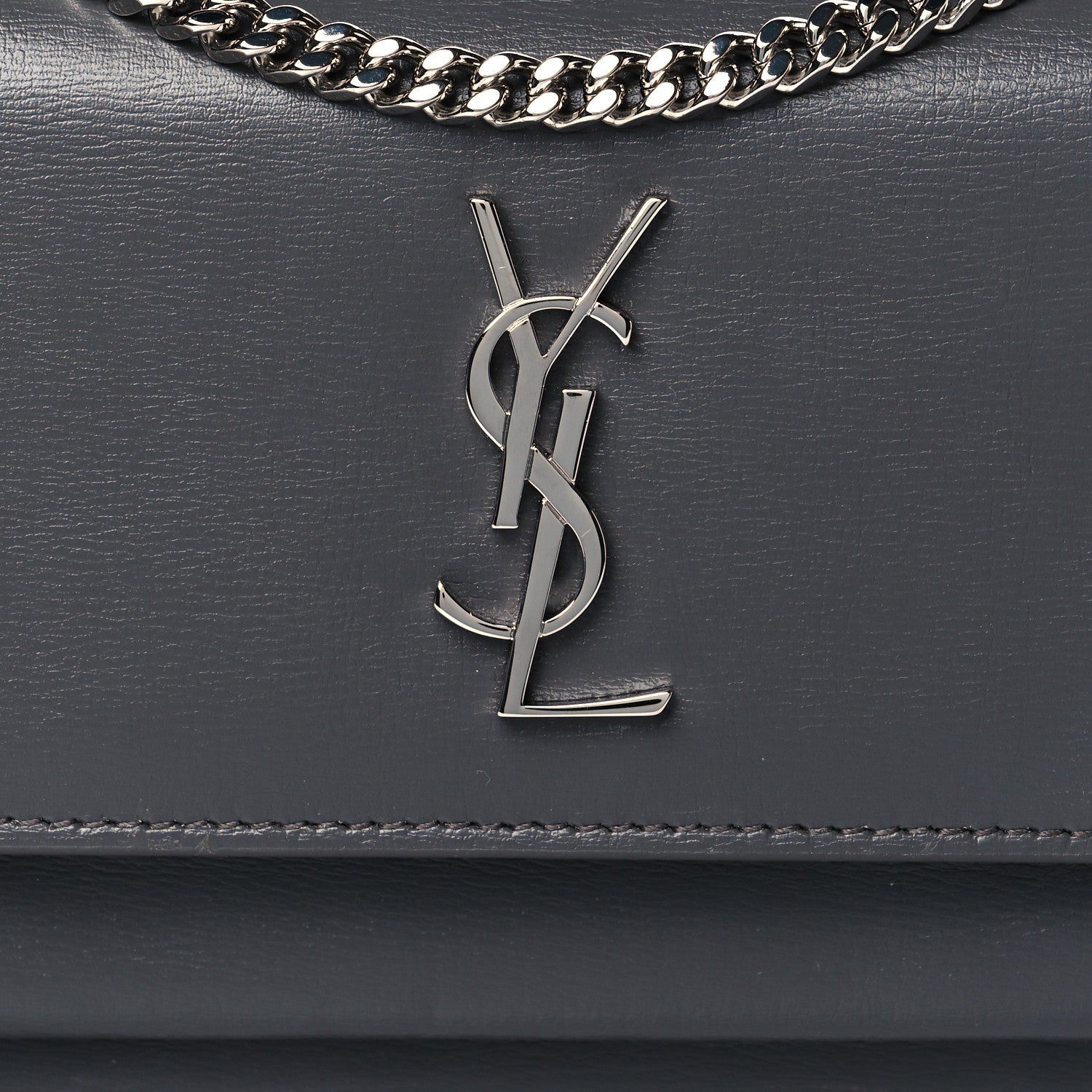 Saint Laurent Calfskin Monogram Sunset Chain Wallet Earth 7 of 9