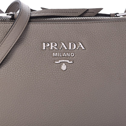Prada Vitello Phenix Double Zip Crossbody Bag Argilla 12 of 12