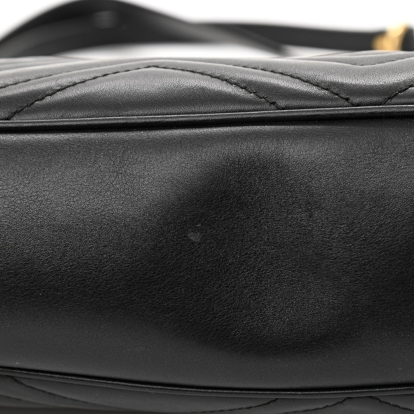 Calfskin Matelasse Medium GG Marmont Open Top Shoulder Bag Black