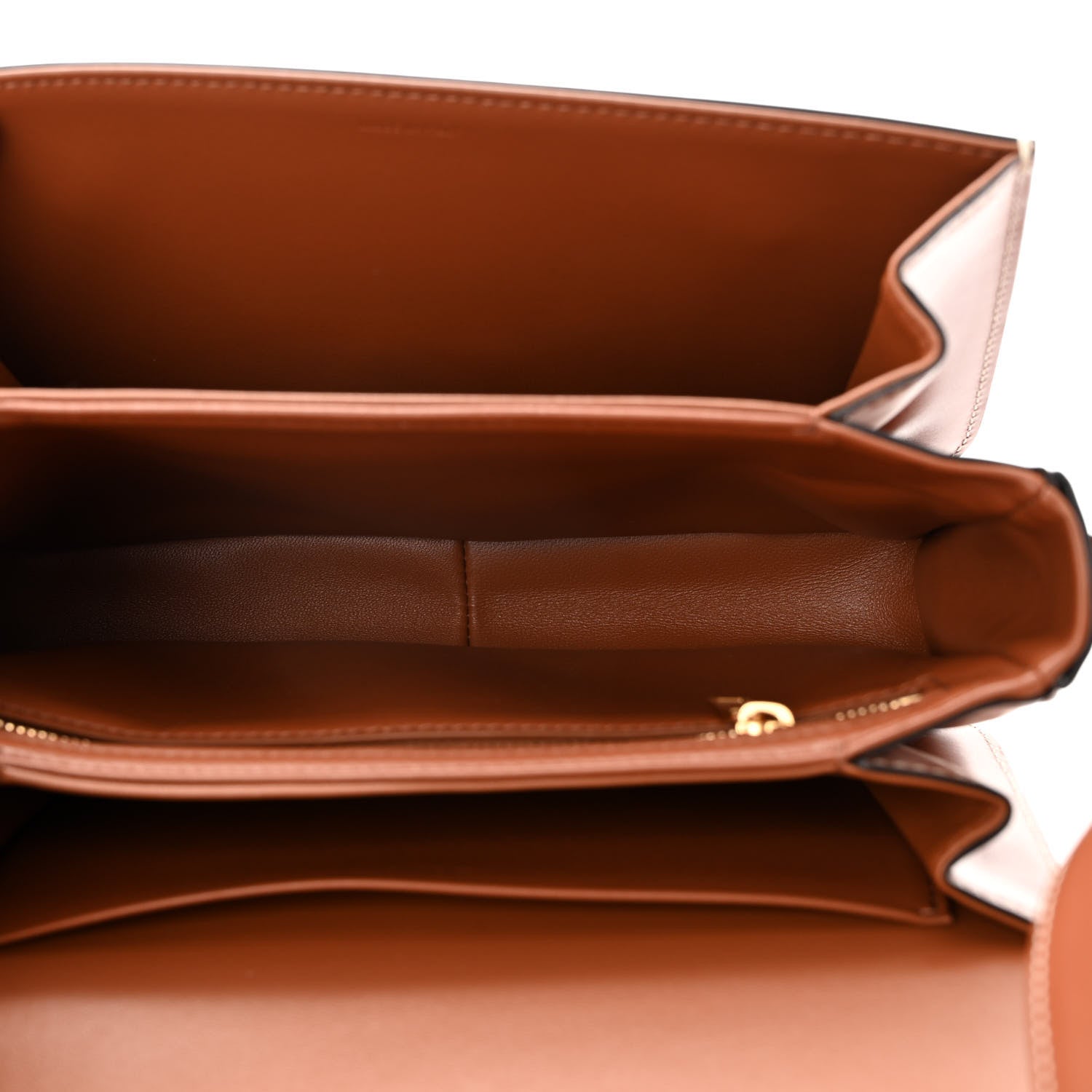 Celine Triomphe Canvas Calfskin Medium Triomphe Bag Tan 5 of 13