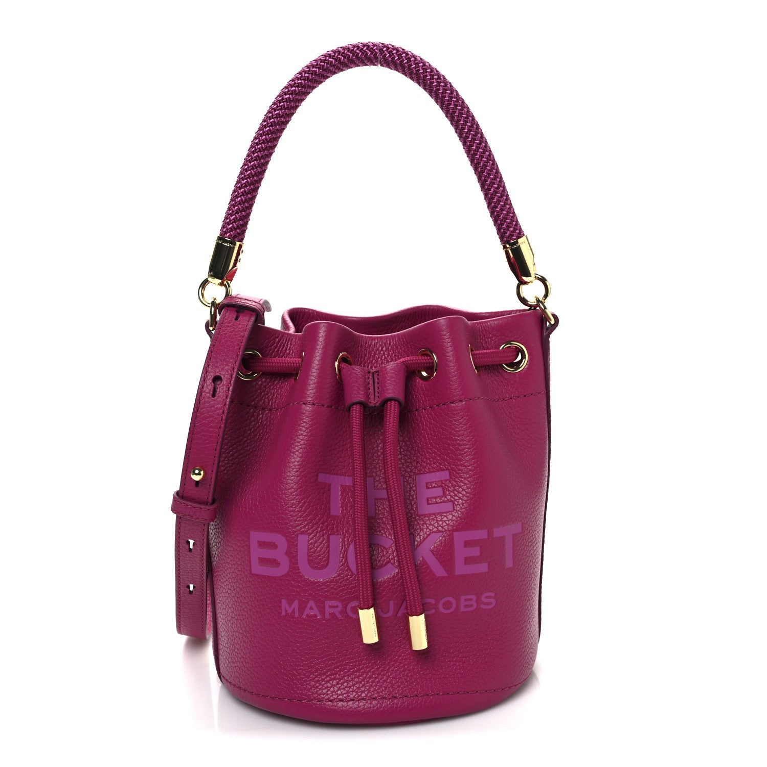 Marc Jacobs Grained Calfskin The Bucket Bag Lipstick Pink 1 of 7