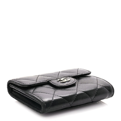 Chanel Lambskin Quilted Flap Card Holder Wallet Black 3 of 7