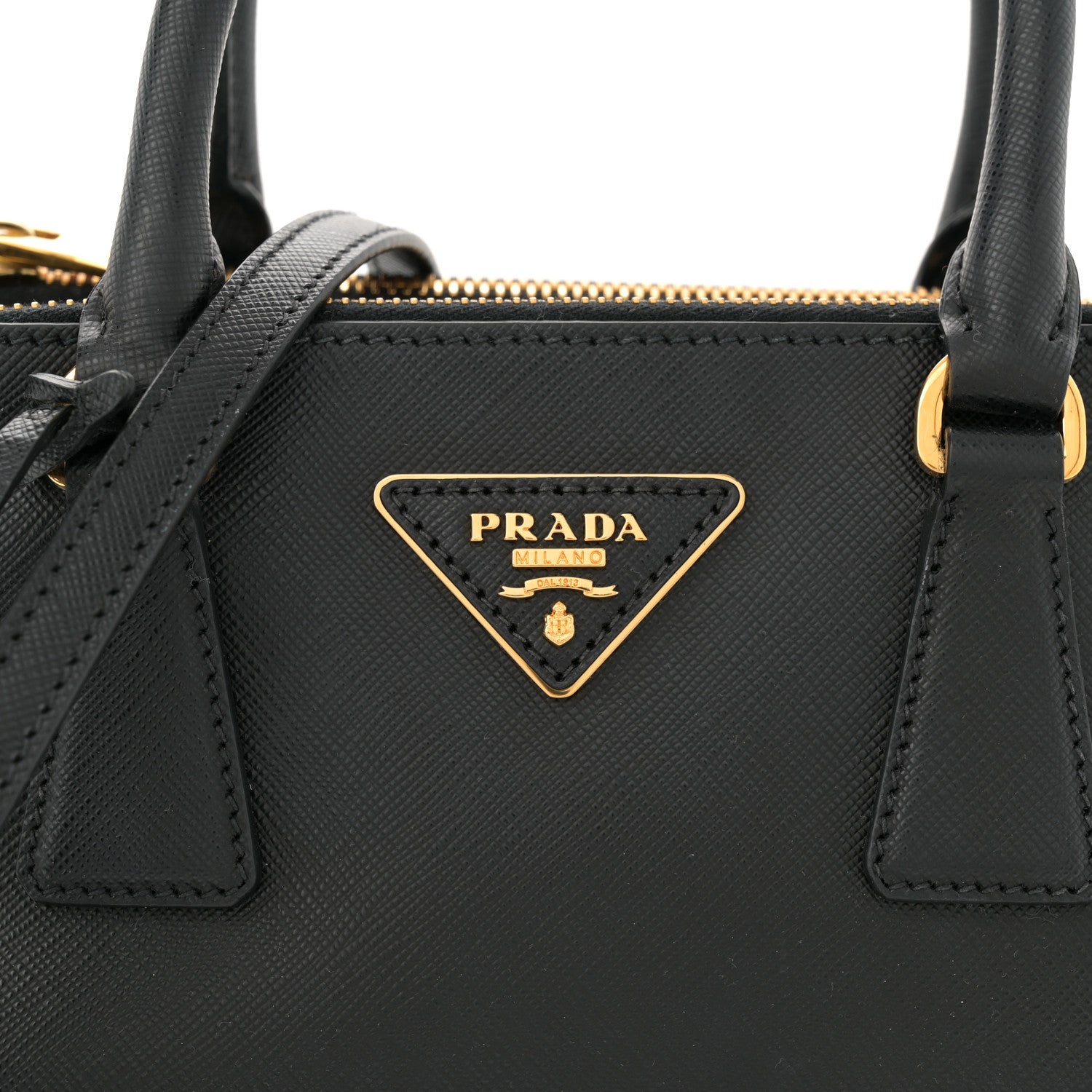 Prada Saffiano Lux Small Galleria Double Zip Tote Black 8 of 14