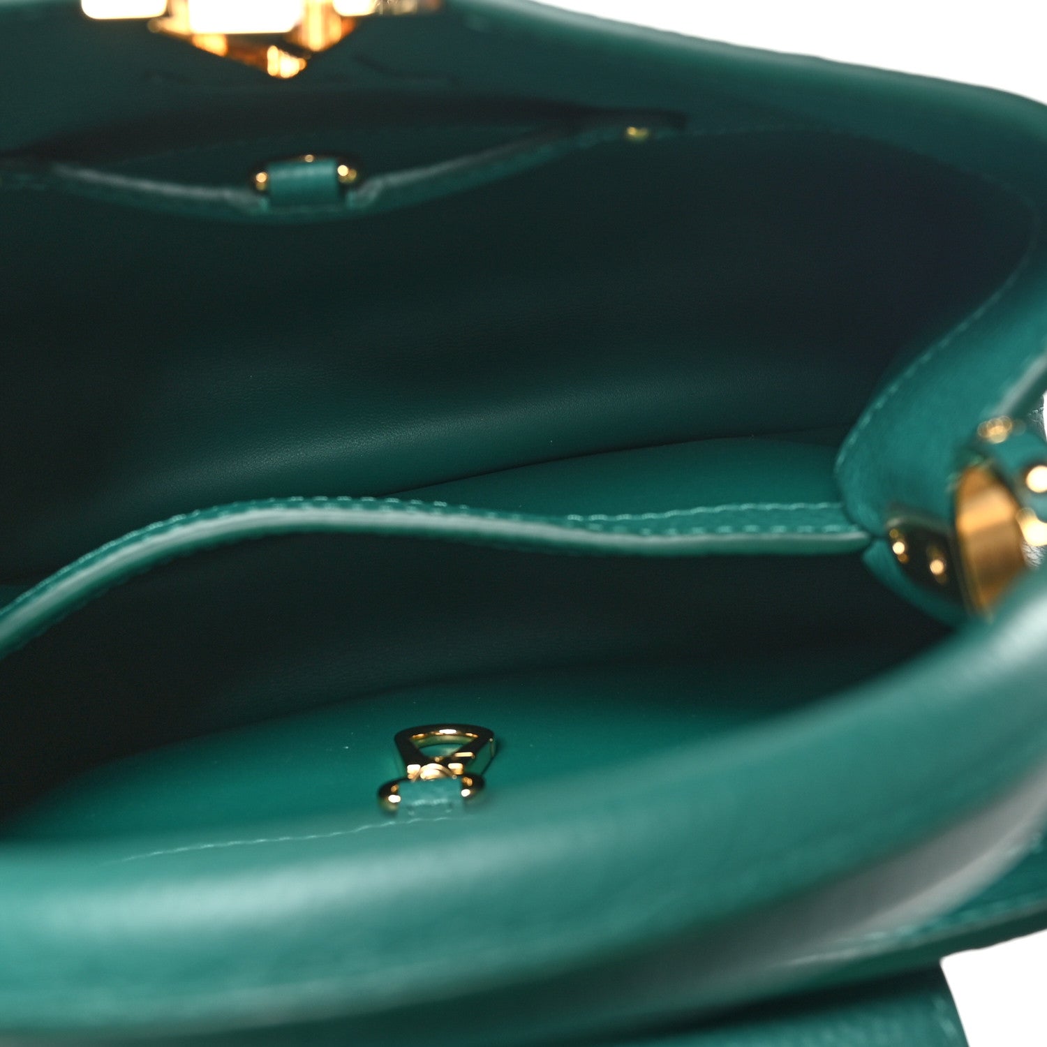 Louis Vuitton Taurillon Capucines BB Emerald 5 of 9
