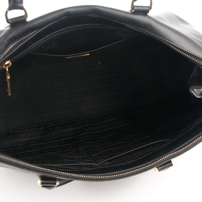Prada Saffiano Lux Extra Large Galleria Double Zip Tote Black 5 of 9