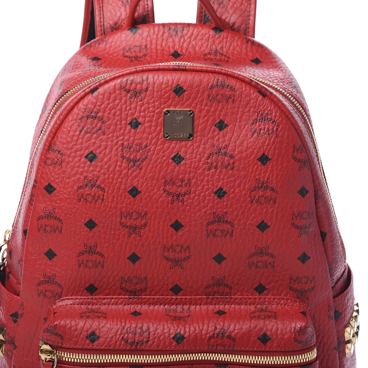 Visetos Medium Side Studs Stark Backpack Ruby Red