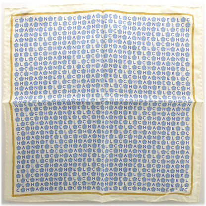 Chanel Silk Camellia Chain Pocket Square Scarf 2 of 4