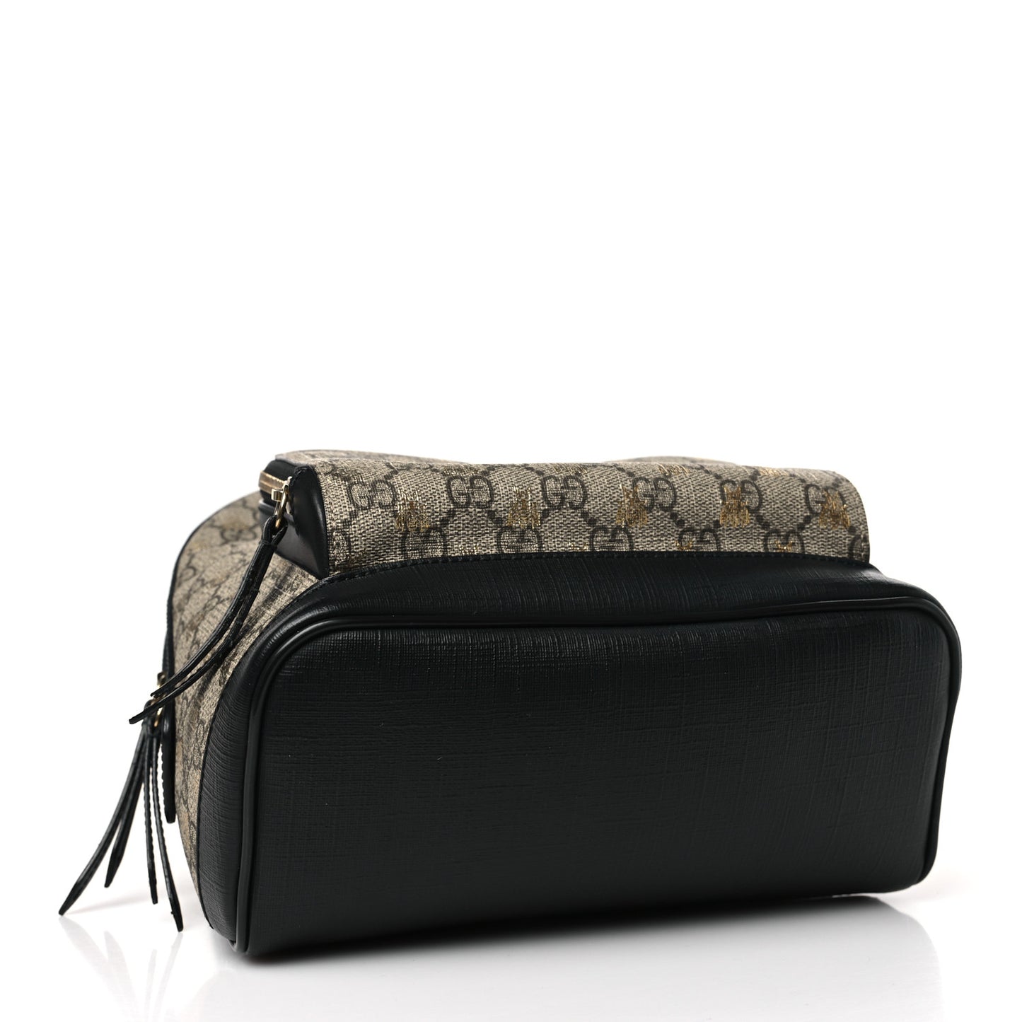GG Supreme Monogram Bees Print Small Day Backpack Beige Oro Black