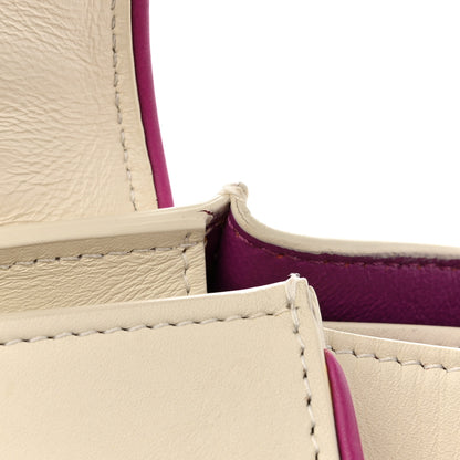 Celine Smooth Calfskin Small Trapeze White Magenta 13 of 13