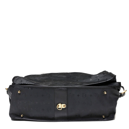 MCM Monogram Coated Canvas Garment Bag Black 4 of 19