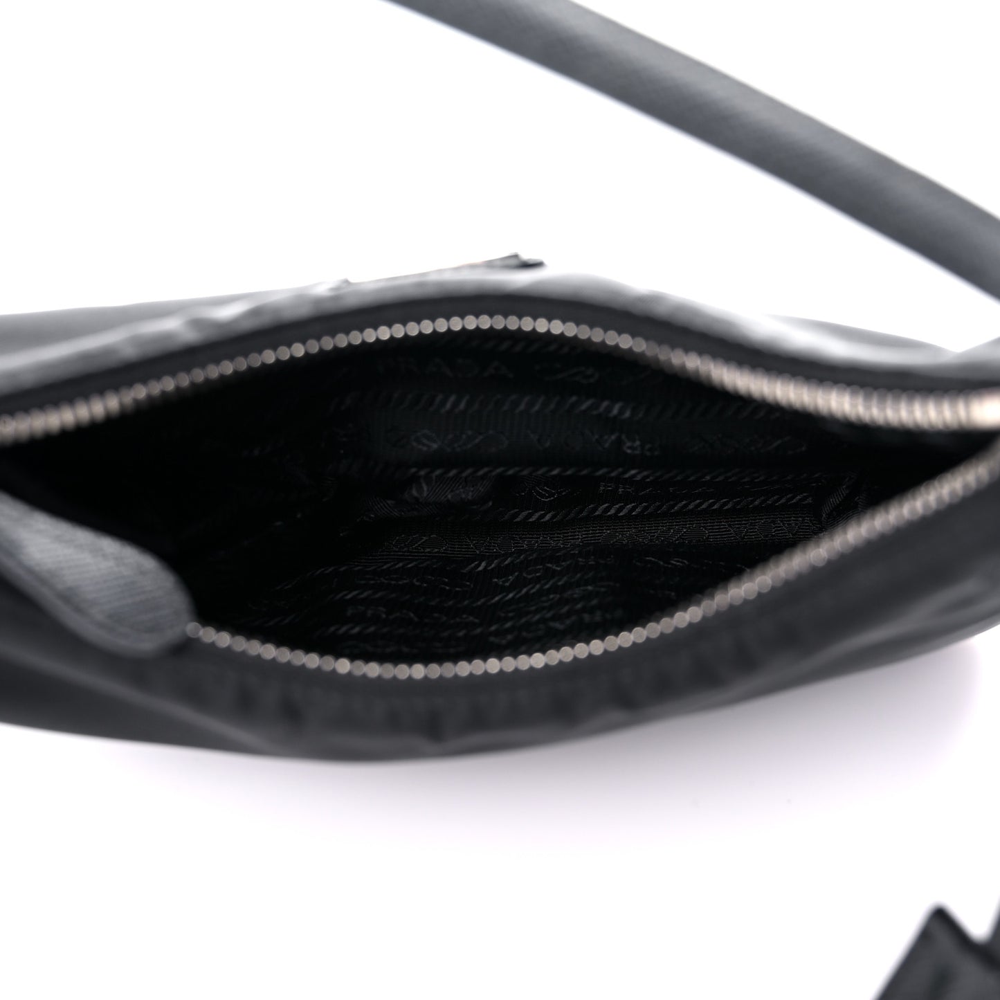 Tessuto Nylon Saffiano Mini Re-Edition 2005 Bag Black