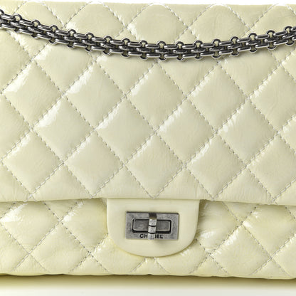 Chanel Distressed Patent Quilted 2.55 Reissue Flap 227 White 10 of 13