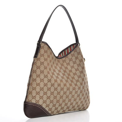 Gucci Monogram Medium New Britt Hobo Dark Brown 3 of 7
