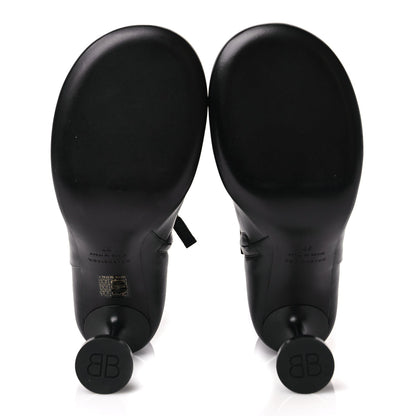 Balenciaga Soft Leather Lady Pedestal 90mm Booties 37 Black 6 of 8