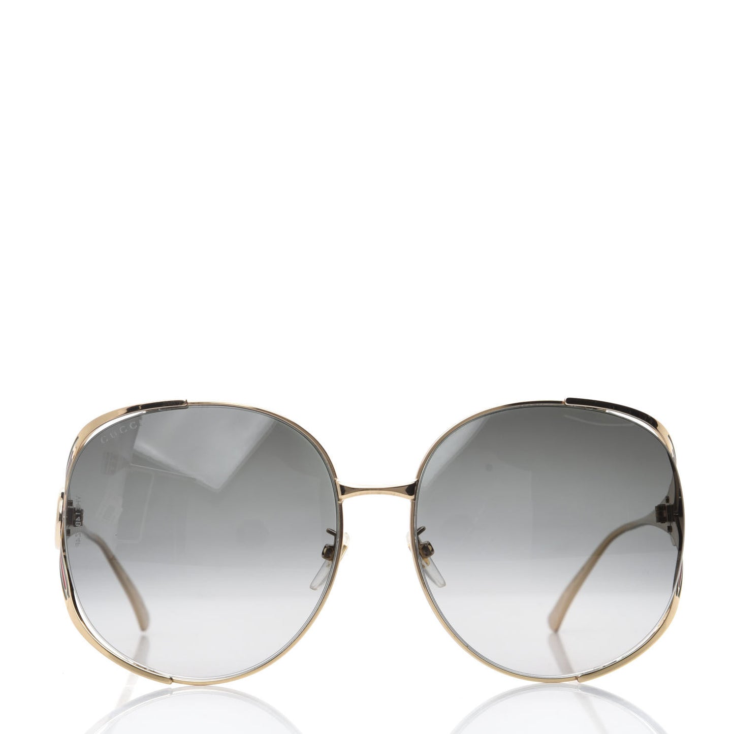 Metal Oversized Round Frame GG0225S Sunglasses Gold