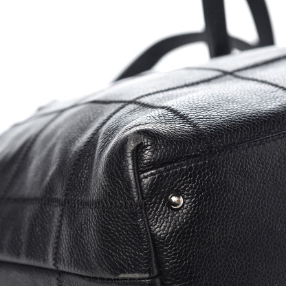 Chanel Caviar Square Stitched Tote Black 23 of 28