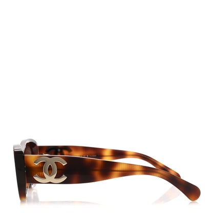 Chanel Acetate Polarized Rectangle Sunglasses 5493 Tortoise 3 of 7