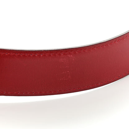 Hermes Chamonix Box 32mm Reversible Belt Strap 80 Rouge Vif Bleu Indigo 4 of 9
