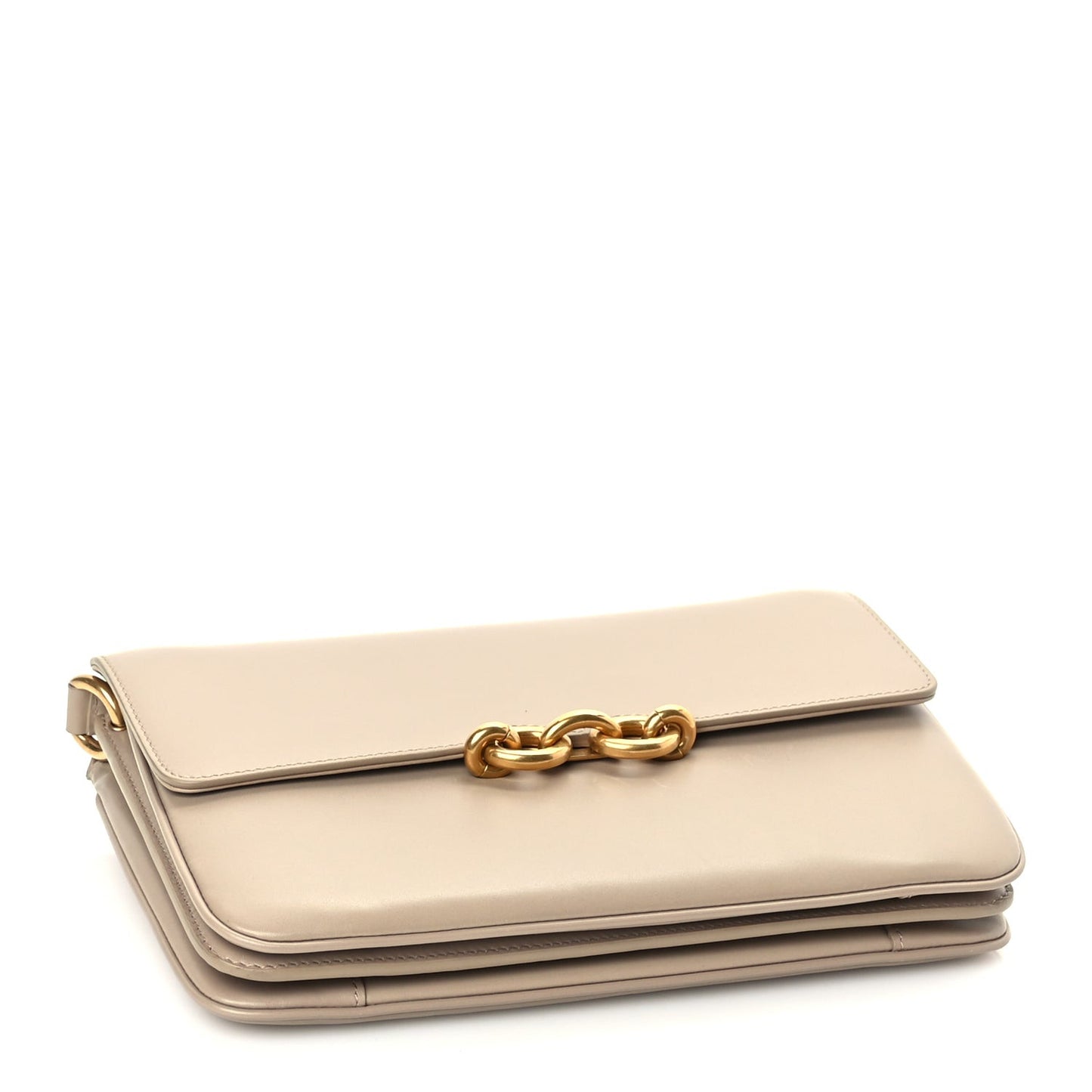 Smooth Calfskin Le Maillon Satchel Beige