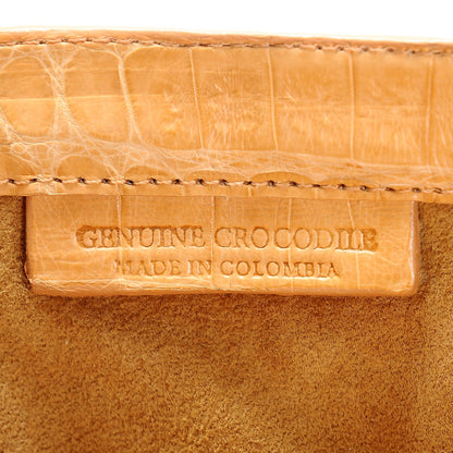 Nancy Gonzalez Crocodile Soft Flap Clutch Beige 7 of 7