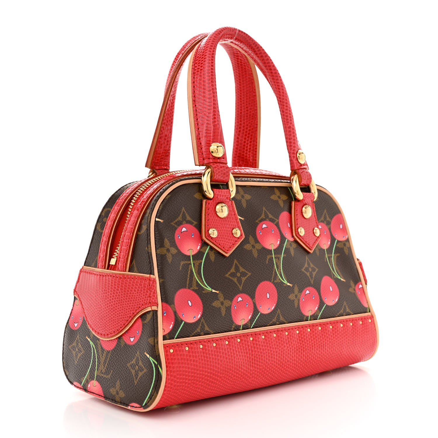 Louis Vuitton Lizard Monogram Cerises Neo Deauville 3 of 10