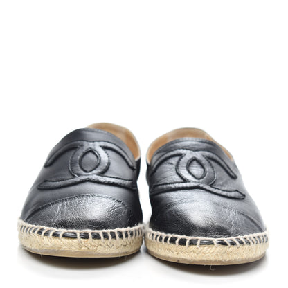 Chanel Lambskin CC Espadrilles 41 Black 2 of 13