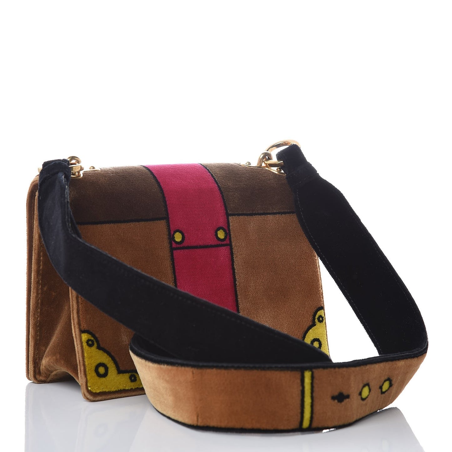 Velvet Cahier Shoulder Bag Cammello